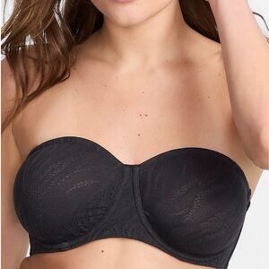 Bare Necessities Black Strapless Bra with Molded Cups